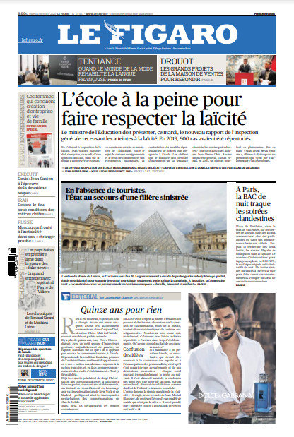 Le Figaro Du Mardi 13 Octobre 2020
