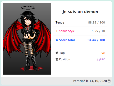 Participation Je suis un démon