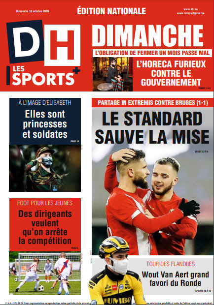 journaux Belges Du Dimanche 18 Octobre 2020