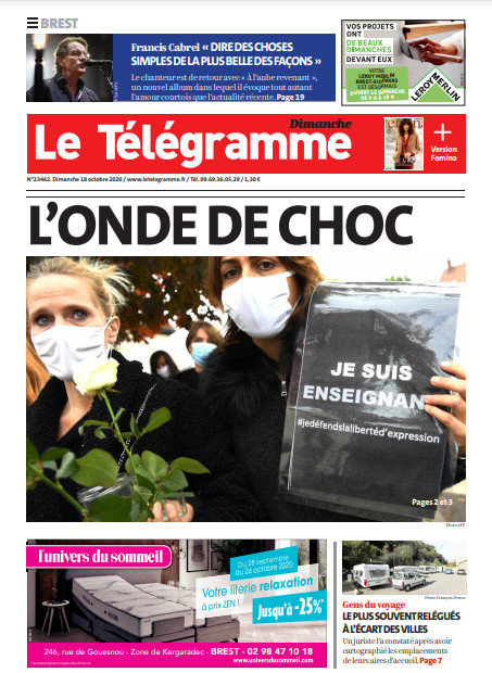 Le Télégramme (3 Éditions) Du Samedi 17 Octobre 2020