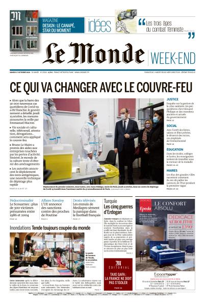 Le Monde Du Samedi 17 Octobre 2020