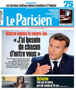 Le Parisien Du Jeudi 15 Octobre 2020