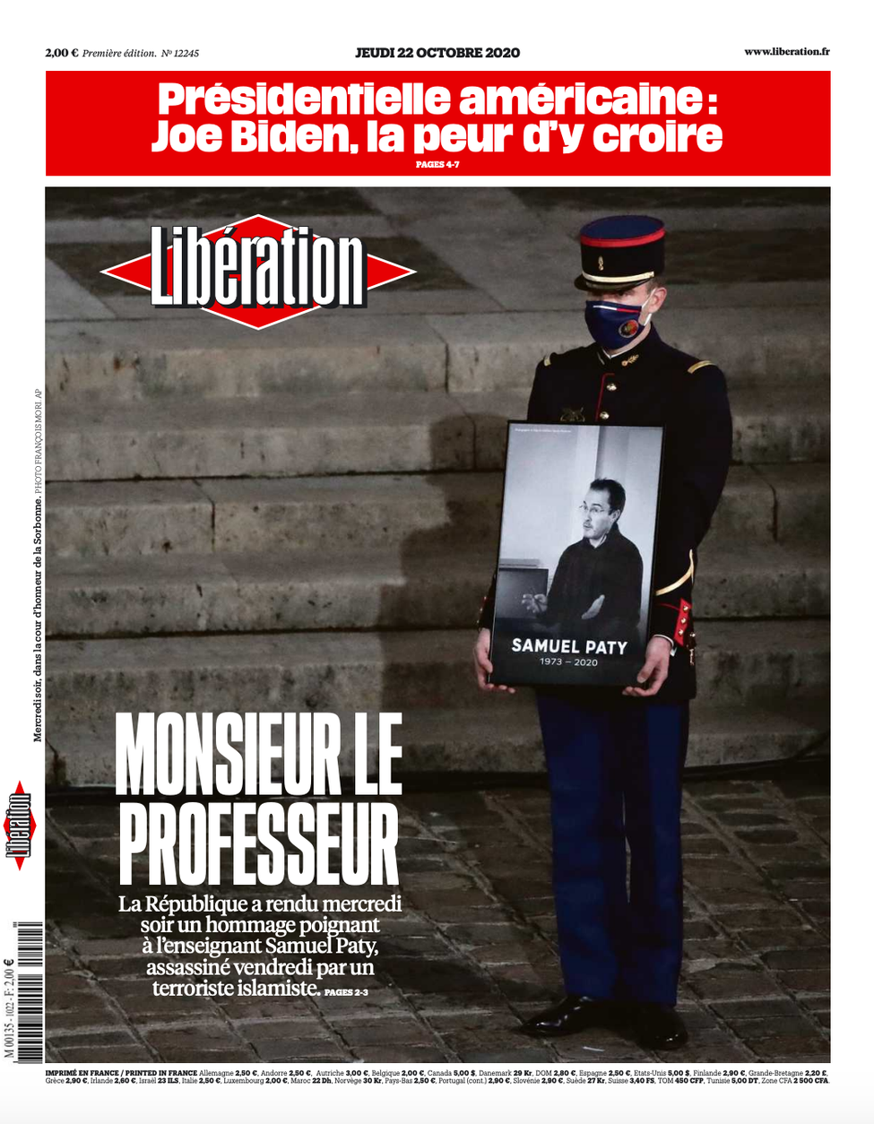 Libération Du Jeudi 22 Octobre 2020