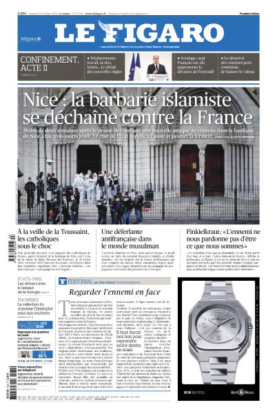 Le Figaro & 3 Supplément spécial Du Vendredi 30 Octobre 2020