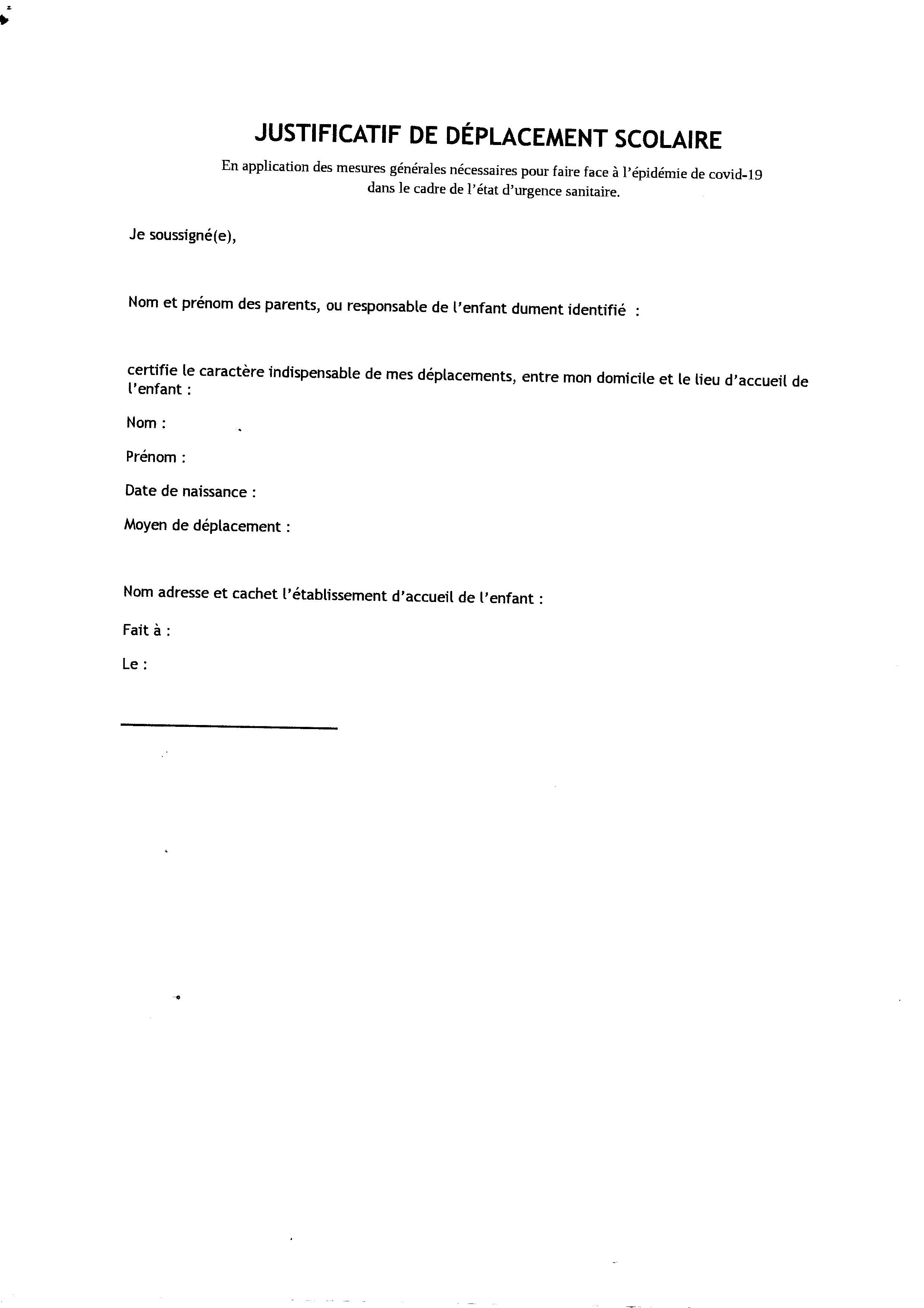 Attestation D'hébergement Pour Ma Fille A Imprimer