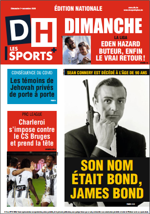 journaux Belges Du Dimanche 1er Novembre 2020
