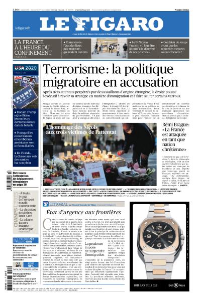Le Figaro Du Samedi 31 Octobre & Dimanche 1er Novembre 2020