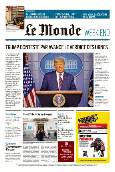  Le Monde & Le Monde Magazine du Samedi 7 Novembre 2020