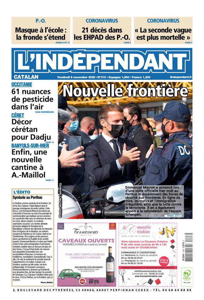  L'Indépendant (3 Éditions) Du Vendredi 6 Novembre 2020