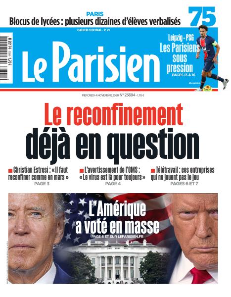 Le Parisien Du Mercredi 4 Novembre 2020