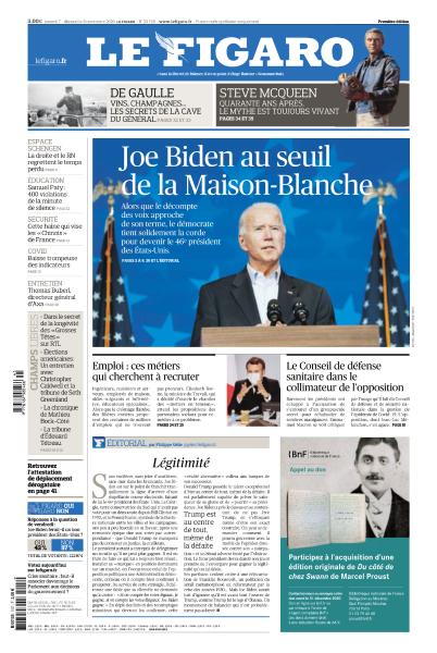  Le Figaro Du Samedi 7 & Dimanche 8 Novembre 2020