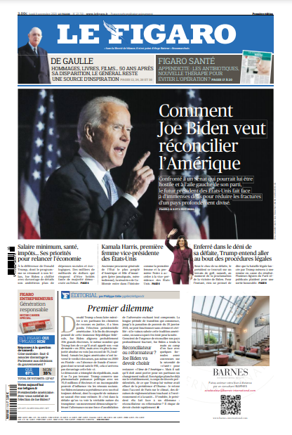 Le Figaro Du Lundi 9 Novembre 2020
