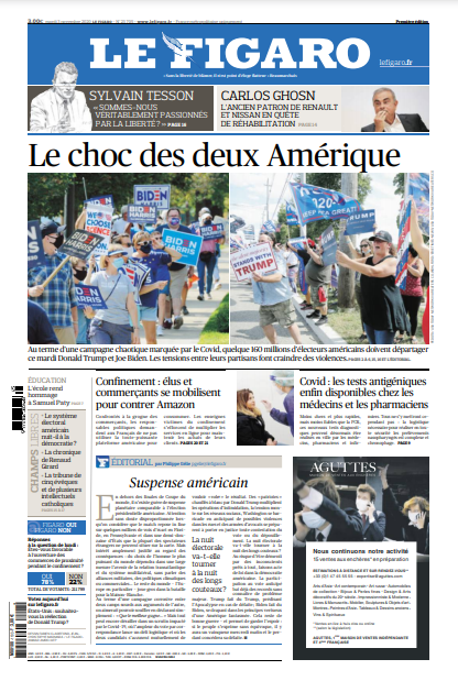 Le Figaro Du Mardi 3 Novembre 2020