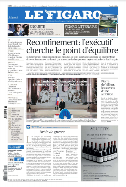 Le Figaro Du Jeudi 12 Novembre 2020
