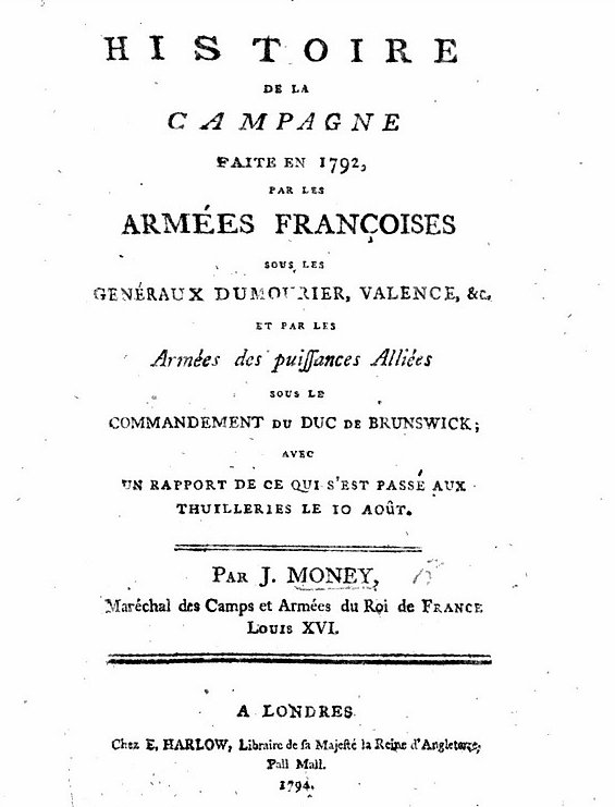 Lettre d'un officier anglais au service de la France 1792 0w21