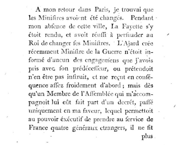 Lettre d'un officier anglais au service de la France 1792 4f1d