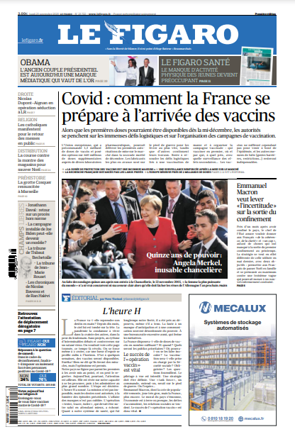 Le Figaro Du Lundi 23 Novembre 2020
