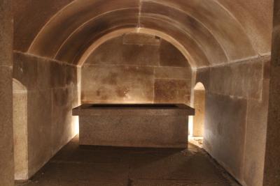 Chambre funéraire et sarcophage dans la pyramide de Sésostris II