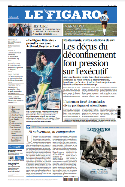 Le Figaro Du Jeudi 26 Novembre 2020