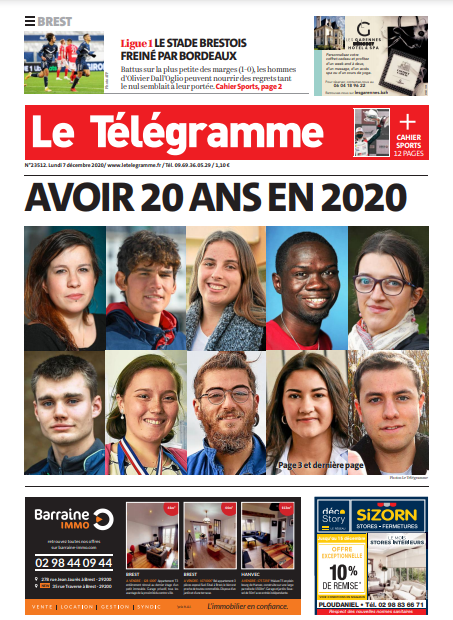  Le Télégramme (3 Éditions) Du Lundi 7 Décembre 2020