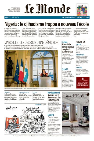 Le Monde Du Jeudi 17 Décembre 2020