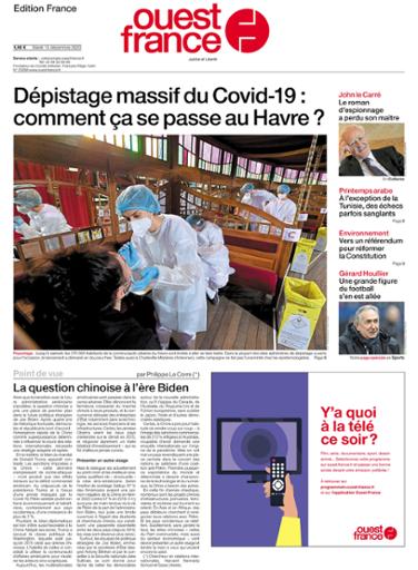 Ouest-France Édition France Du Mardi 15 Décembre 2020