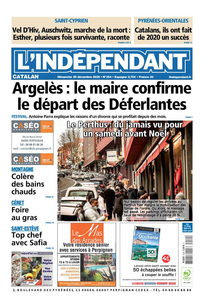   L'Indépendant (3 Éditions) Du Dimanche 20 Décembre 202