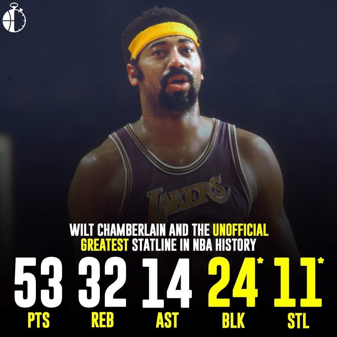 Wilt Chamberlain and the unofficial greatest Statline in NBA History