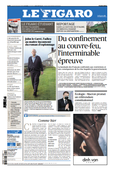 Le Figaro Du Mardi 15 Décembre 2020