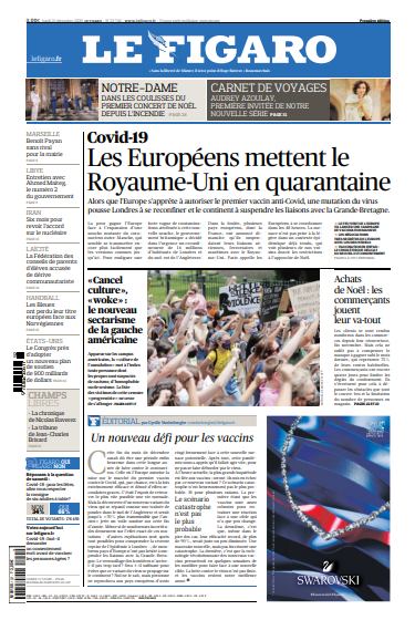Le Figaro Du Lundi 21 Décembre 2020