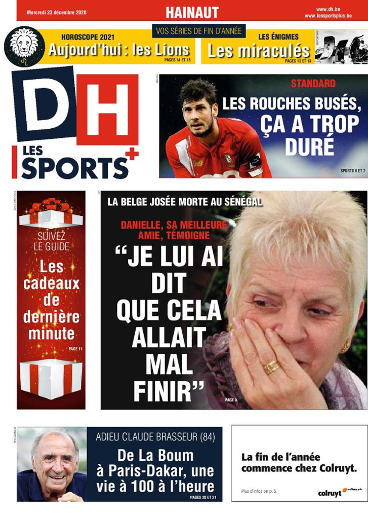  journaux Belges Du Mercredi 23 Décembre 2020