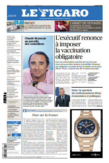 Le Figaro Du Mercredi 23 Décembre 2020