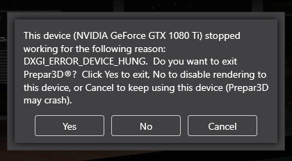 Make P3d Great Again Dxgi Error Device Hung Prepar3d Forums