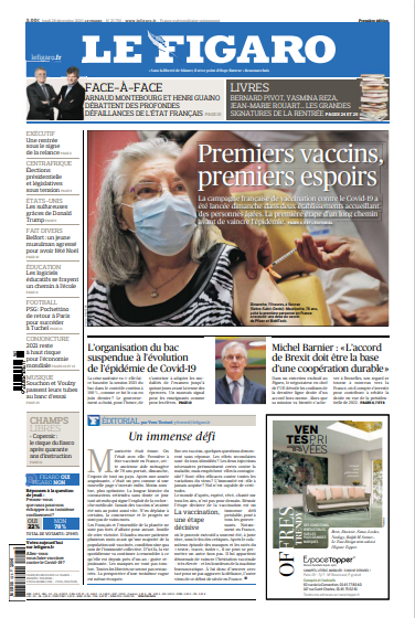 Le Figaro Du Lundi 28 Décembre 2020