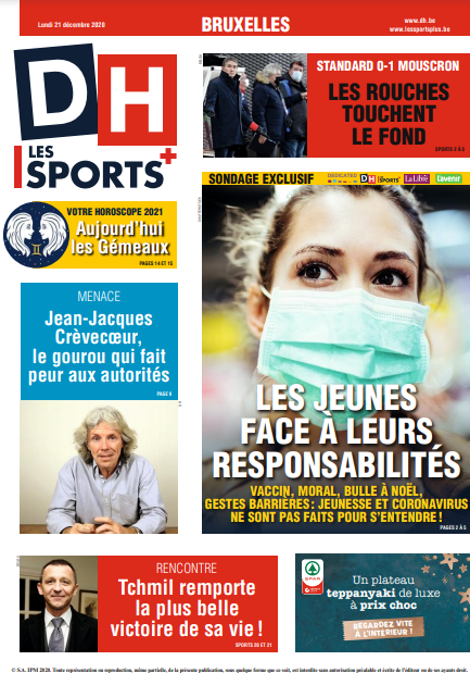 journaux Belges Du Lundi 21 Décembre 2020