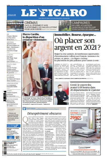 Le Figaro Du Mercredi 30 Décembre 2020