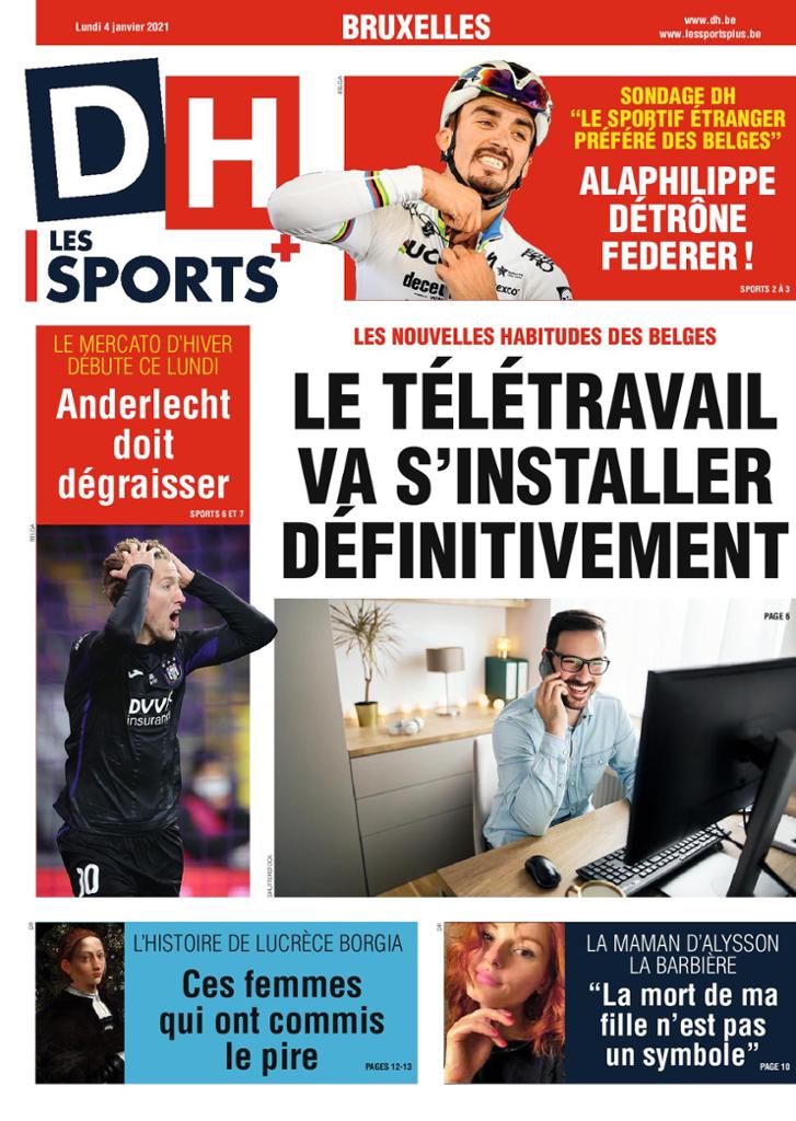 journaux Belges Lundi 4 Janvier 2021