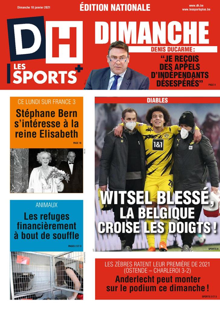 journaux Belges Du Dimanche 10 Janvier 2021