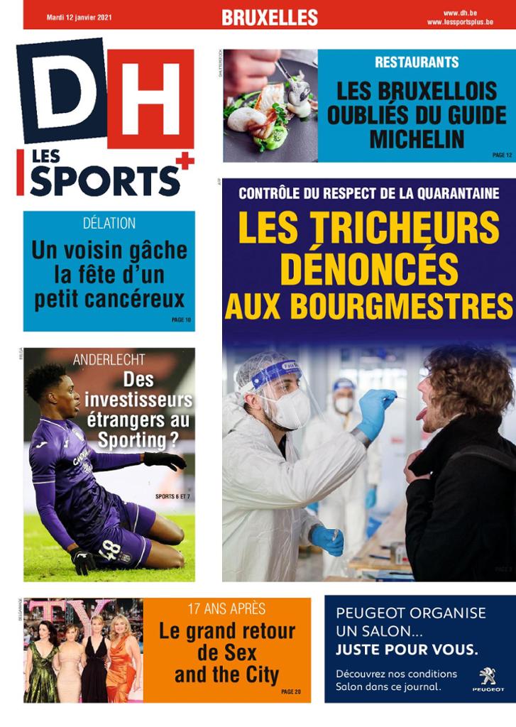 journaux Belges Du Mardi 12 Janvier 2021