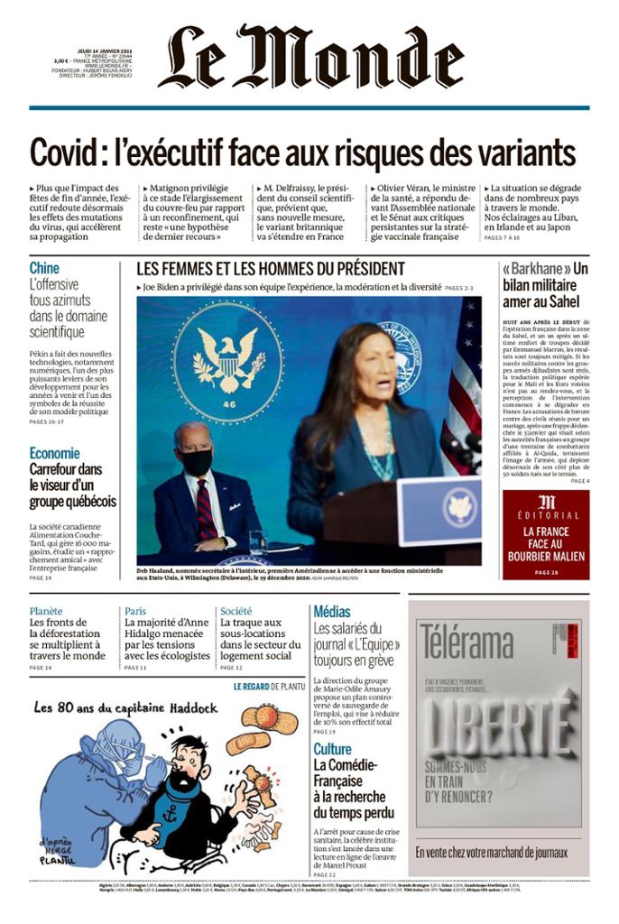 Le Monde Du Jeudi 14 Janvier 2021