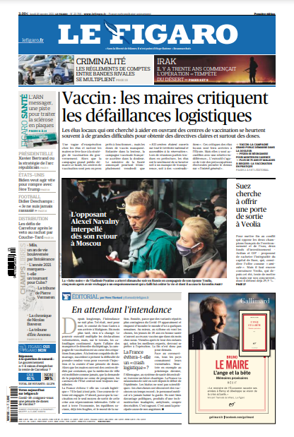 Le Figaro Du Lundi 18 Janvier 2021 
