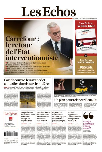 Les Echos Les Echos Week-end Du Vendredi 15 & Samedi 16 Janvier 2021