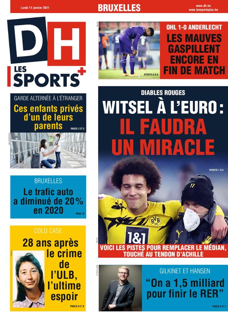journaux Belges Du Lundi 11 Janvier 2021