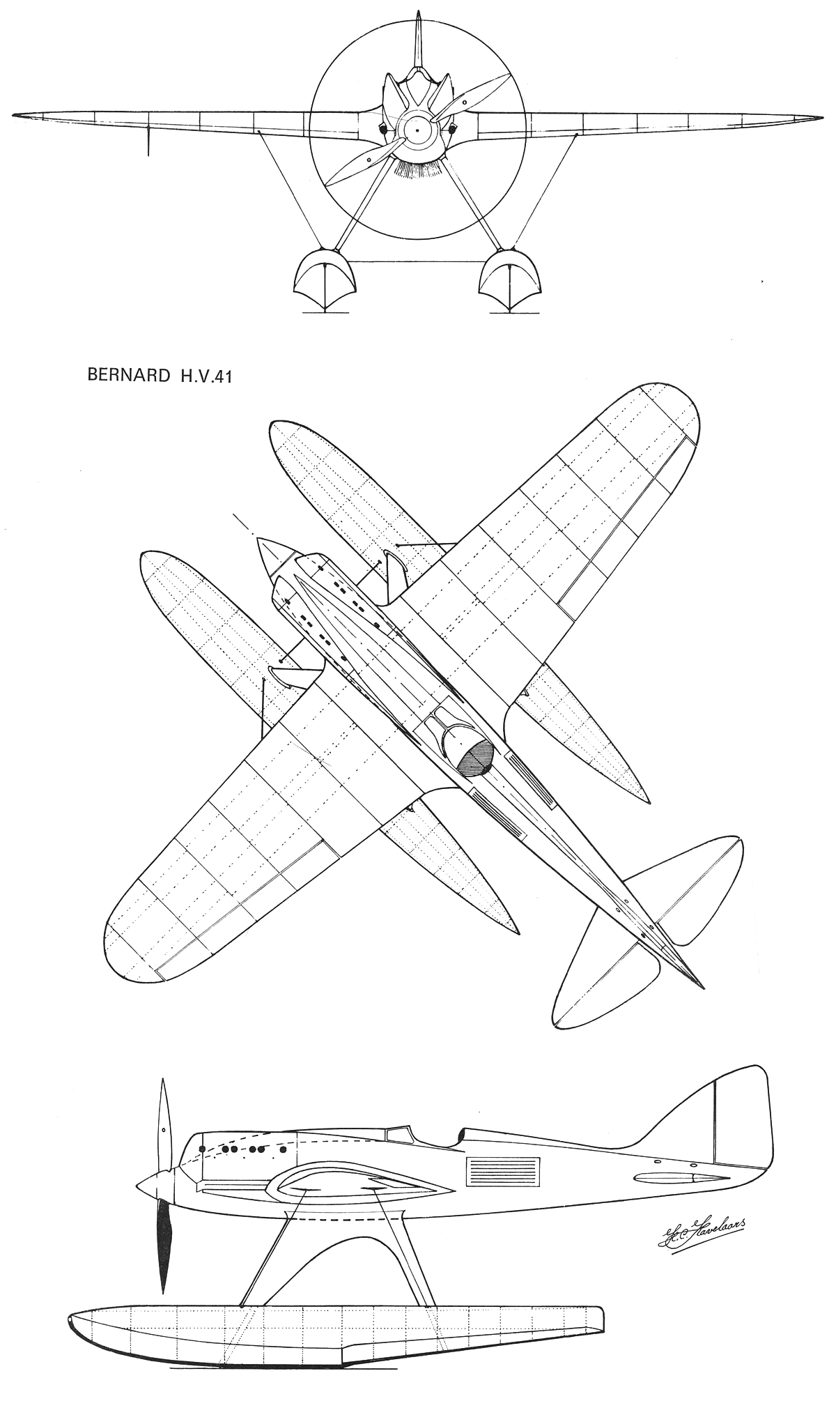 Hydravion Bernard HV 41 Coupe Schneider 1929 - Kit Résine Conception Adrien Roy - 1/72 Midp