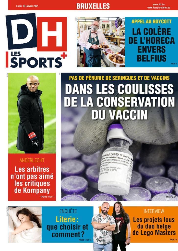 journaux Belges Du Lundi 18 Janvier 2021 