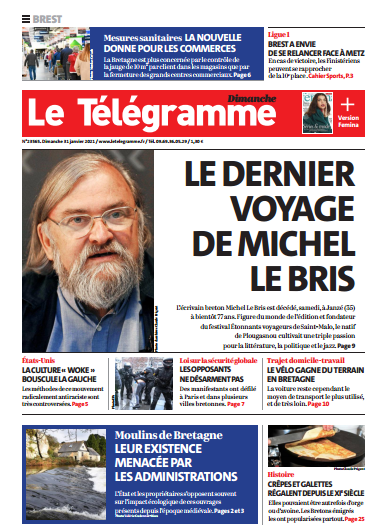 Le Télégramme (3 Éditions) Du Dimanche 31 Janvier 2021