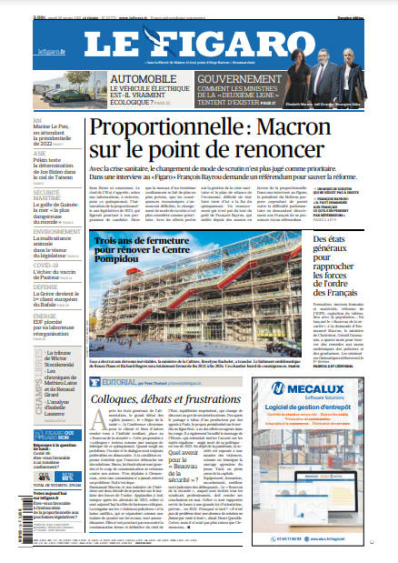 Le Figaro Du Mardi 26 Janvier 2021