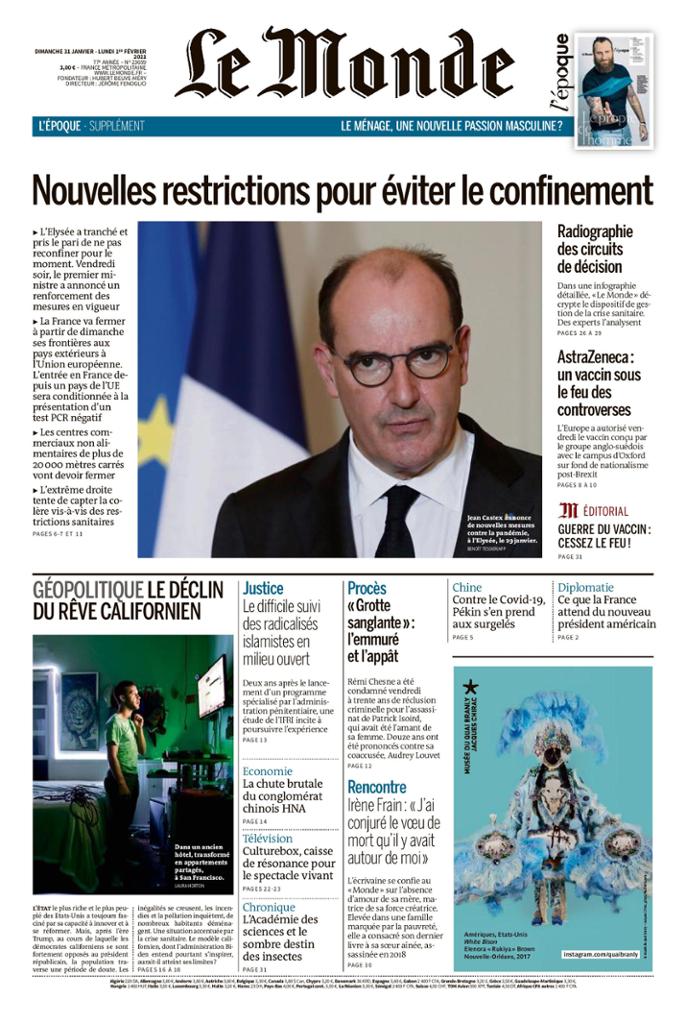 Le Monde du Dimanche 31 & Lundi 1er Février 2021