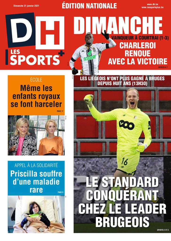 journaux Belges Du Dimanche 31 Janvier 2021