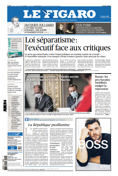 Le Figaro Du Lundi 1er Février 2021